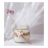 Μπομπονιέρα βαζάκι κερί λουλούδι οικονομικό