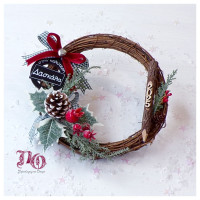 Δώρο δασκάλας Χριστουγεννιάτικο στεφανάκι