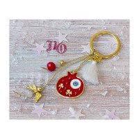 Γούρι μπρελόκ ρόδι-άγγελος