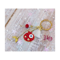 Γούρι μπρελόκ ρόδι-άγγελος