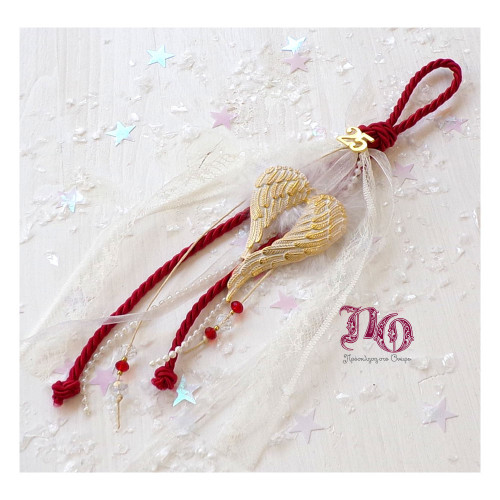 Γούρι κρεμαστό με φτερά αγγέλου