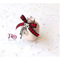 Κεραμικό ρόδι  με πατίνα και ευχή