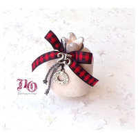 Κεραμικό ρόδι  με πατίνα και ευχή