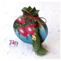 Γούρι ρόδι ζωγραφιστό με ρόδια