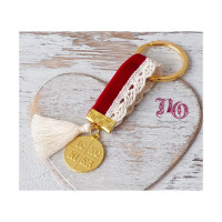 Μαρτυρικό μπρελόκ Κωνσταντινάτο βελούδο-δαντέλα