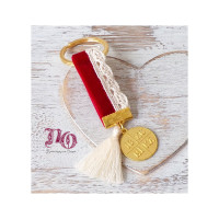 Μαρτυρικό μπρελόκ Κωνσταντινάτο βελούδο-δαντέλα