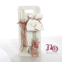 Σετ Βάπτισης Αρκουδίτσα Με Λουλούδια GSG2514