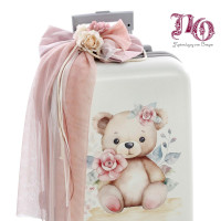 Σετ Βάπτισης Αρκουδίτσα Με Λουλούδια GSG2514