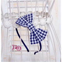 Στέκα navy καρό φιόγκος