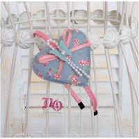 Στέκα μαλλιών φλοράλ καρδιά