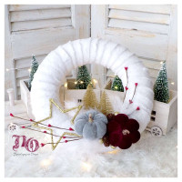 Χριστουγεννιάτικο στεφανάκι με κολοκύθες