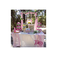 Στολισμός γαμοβάπτισης λουλούδια-κουκουβάγιες