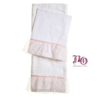 Λαδόπανα ροζ πουά τούλι Λ245