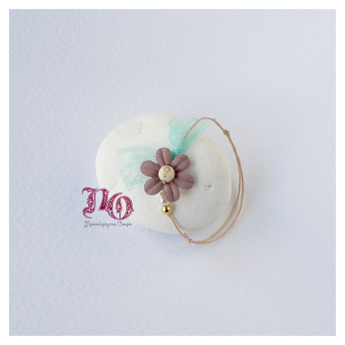 Μαρτυρικά βραχιολάκια σουέντ λουλούδι