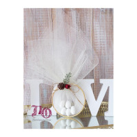 Μπομπονιέρα στεφανάκι ρόδι-κουκουνάρι