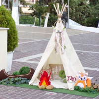 Boho στολισμός βάπτισης με θέμα Ινδιάνικη σκηνή-Ονειροπαγίδα