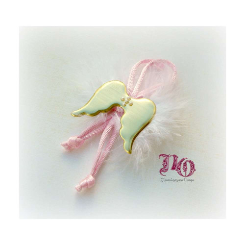 Μαρτυρικά μπρούτζινα φτερά αγγέλου ροζ