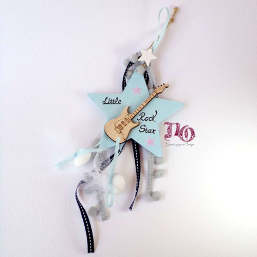 Μπομπονιέρα Αστέρι-Μουσικά όργανα-Little Rock Star