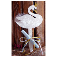 Χειροποίητο προσκλητήριο κύκνος για αγόρι