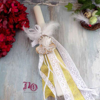 EC22118-Πασχαλινή λαμπάδα με άγγελο