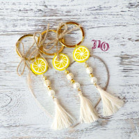 Μαρτυρικά βάπτισης μπρελόκ λεμόνι