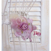 Στέκα μαλλιών διπλό λουλούδι