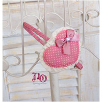 Στέκα μαλλιών πουά καρδιά