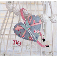 Στέκα μαλλιών φλοράλ καρδιά