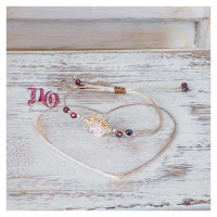 Βραχιόλι ρόδι με στρασάκια