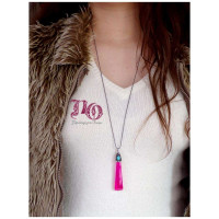 Κολιέ με φούξια κρύσταλλο