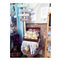 Στολισμός αερόστατο λευκό-μπλε-σιέλ