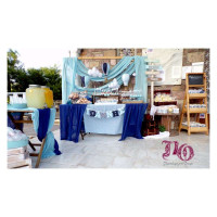 Στολισμός αερόστατο λευκό-μπλε-σιέλ