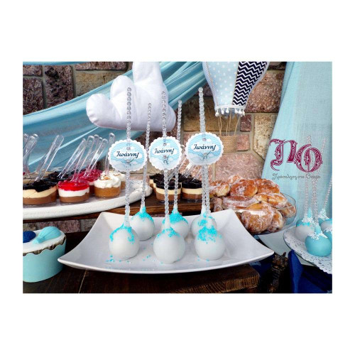 Στολισμός αερόστατο λευκό-μπλε-σιέλ