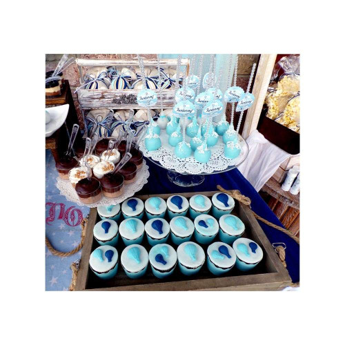 Στολισμός αερόστατο λευκό-μπλε-σιέλ