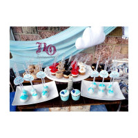 Στολισμός αερόστατο λευκό-μπλε-σιέλ