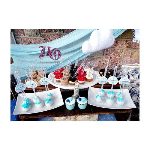 Στολισμός αερόστατο λευκό-μπλε-σιέλ