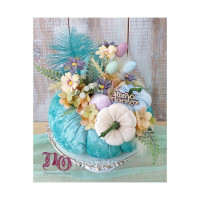 Πασχαλινή κολοκύθα γαλαζοπράσινη,τριπλή