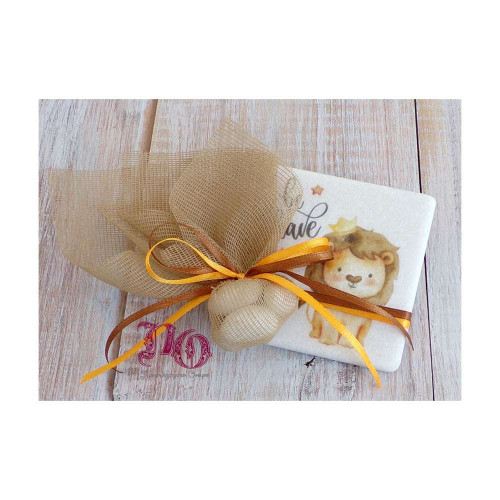 Μπομπονιέρα μαρμάρινο σουβέρ λιοντάρι