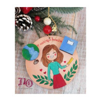 Γούρι δασκάλας ζωγραφιστό