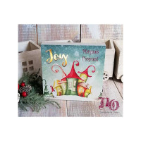 Φωτιζόμενο καδράκι σπιτάκια