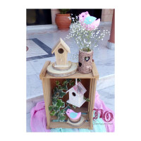 Στολισμός πουλάκια σε ροζ-βεραμάν