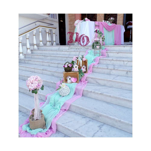 Στολισμός πουλάκια σε ροζ-βεραμάν