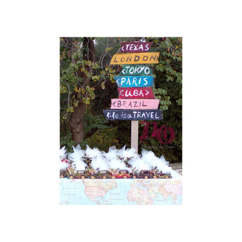 Στολισμός βάπτισης με θέμα ταξίδια-vintage αυτοκίνητα