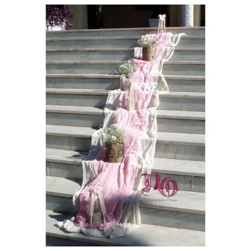 Στολισμός γαμοβάπτισης λουλούδια-κουκουβάγιες