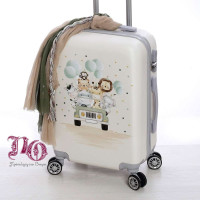 Πακέτο βάπτισης σαφάρι-ζώα ζούγκλας με τυπωμένη βαλίτσα