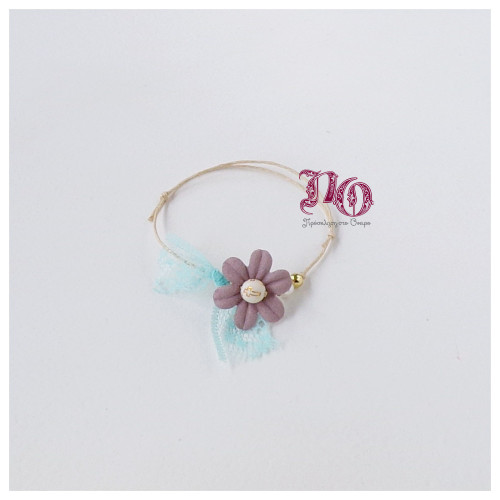 Μαρτυρικά βραχιολάκια σουέντ λουλούδι