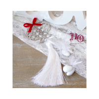 Μπομπονιέρα γούρι ρόδι με φούντα