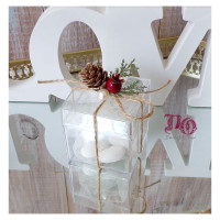 Χριστουγεννιάτικη μπομπονιέρα κουτί πλέξιγκλας