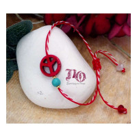 Μαρτάκι σύμβολο ειρήνης με τιρκουάζ χαουλίτη