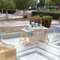 Στολισμός βάπτισης με θέμα το μουστάκι και το παπιγιόν
